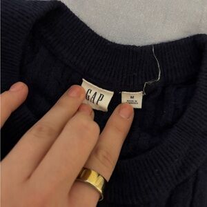 GAP Women's Deep Blue Crew Neck Sweater